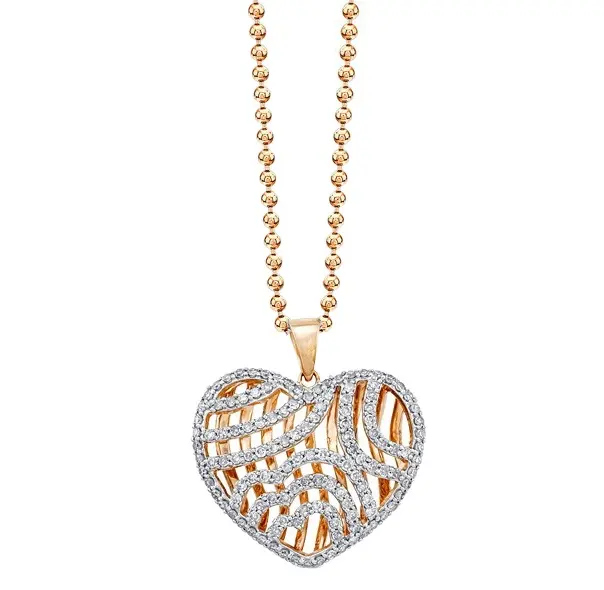18k gold plated heart shape necklace moon shape necklace for women jewelry