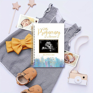 Cubierta de papel de <span class=keywords><strong>libro</strong></span> de memoria de embarazo con espiral A5 para madres primerizas y experimentadas con foto de sonograma - Product Image 2