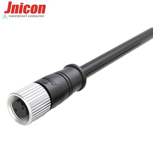 Jnicon M12 штекер-соединитель 5A 60V водонепроницаемый IP68 Xlr разъем <span class=keywords><strong>2pin</strong></span> Электрический 4Way кабель для силового применения - Product Image 2