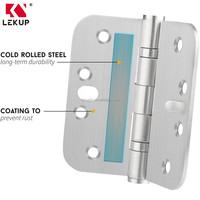 Charnières en acier inoxydable brossé nickel satiné de 4 pouces, charnières de sécurité à roulement à billes robustes pour portes extérieures et intérieures