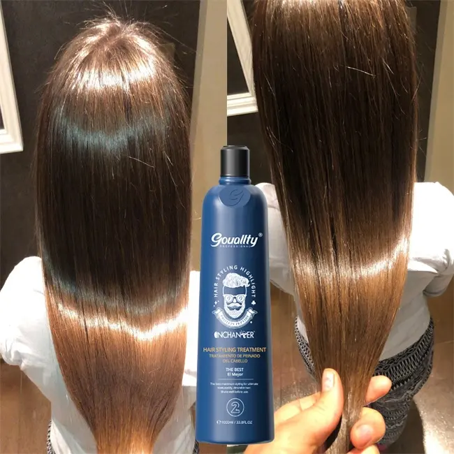 Crème réparatrice professionnelle pour cheveux abîmés de marque privée traitement brésilien à la kératine sans formaldéhyde pour lisser les cheveux