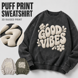 Sweat-shirt personnalisé avec impression en relief, 80% coton, 20% polyester, molleton brossé, impression 3D en mousse, col rond, streetwear, marque privée, fabrication en usine - Product Image 1