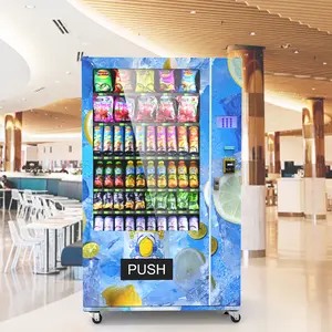 Smart Remote Control Snacks And Drinks Lift Cooling System Vending Machine With Cloud System