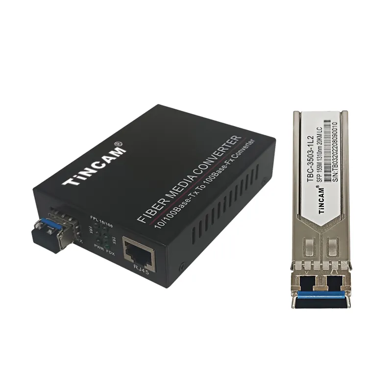 TINCAM Gigabit Media Converter fibra a Ethernet Convertidor De Medios fibra ottica a rame rete Ethernet a fibra ponte