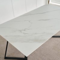 Nouveau rond fritté pierre top métal pied pas cher salle à manger meubles restaurant moderne 6 chaises table à manger ensemble