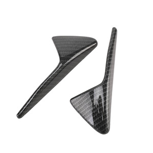 Autocollants de garniture de garde-boue en Fiber de carbone pour Tesla modèle 3SX, couverture de Protection latérale noire anti-rayures - Product Image 4