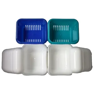 Holesale-embudo para dentadura, caja de plástico para limpieza