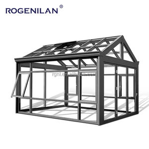 Invernadero de Aluminio para Exteriores Rogenilan, Techo Triangular, Doble Vidrio, Solárium, Conservatorio, Independiente - Product Image 6
