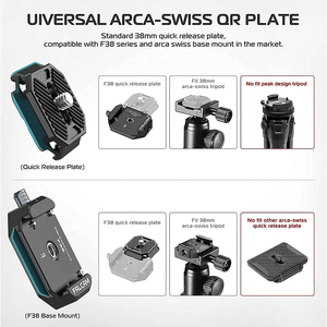 Ulanzi FALCAM F38 evrensel <span class=keywords><strong>DSLR</strong></span> kamera Gimbal arca-swiss hızlı bırakma plakası kelepçe hızlı anahtarı <span class=keywords><strong>Tripod</strong></span> kaymak montaj adaptörü - Product Image 2