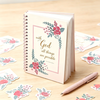 Cuaderno de Tapa Dura Ligero para Estudiantes, Bloc de Notas con Páginas Impresas Personalizadas para Notas Escolares y Memorandos Diarios Personales