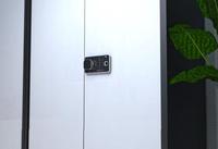 Serrure de porte à empreinte digitale noire, serrure de sécurité intelligente traditionnelle pour le bureau et la maison