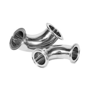Acier inoxydable 304 de qualité alimentaire 90 °   Raccord de tuyau sanitaire à connexion rapide en forme de coude - Product Image 1