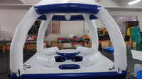 Plateforme flottante gonflable pour jet ski, quai pour PWC avec auvent lounge pour marina, yacht, lac, complexe hôtelier