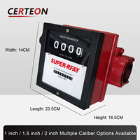 Flow meter mekanik solar 4 digit presisi tinggi tipe roda gigi ukuran 1 inch 1 5 inch u