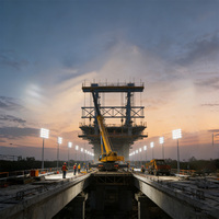 Projecteur LED haute puissance 1440W, étanche IP67, haute luminosité, carré, pour chantier, port, exploitation minière, éclairage industriel