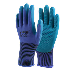 Guantes de jardinería Guantes de trabajo de látex texturizados Guantes DE TRABAJO recubiertos de Palma de látex arrugado de poliéster - Product Image 4