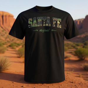 Camiseta Original de Camuflaje Santa Fe Negra, Camiseta Promocional para Hombre - Product Image 3