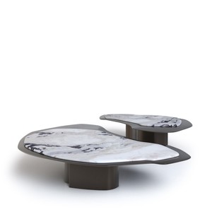 <span class=keywords><strong>Table</strong></span> <span class=keywords><strong>basse</strong></span> moderne en marbre de luxe léger avec structure métallique durable, meuble décoratif haut de gamme pour salon - Product Image 2