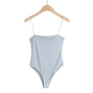 Cnshell पतली रबर स्ट्रैप फ्लैट-टॉप इलास्टिक तंग कैमसोल महिलाओं की डबल लेयर कम कट स्लिम फिट बॉडी - Product Image 3