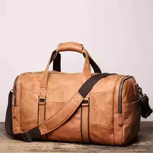 New Arrival Genuine Leather <b>Men</b> Casual <b>Travel</b> <b>Bag</b> Overnight Waterproof Large-Capacity Luggage <b>Travel</b> Duffle <b>Bag</b> <b>for</b> <b>Men</b> - Product Image 3