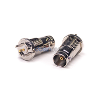 Conector BNC Hembra Recto de 75 Ohmios para Montaje en Panel, PCB con Orificio Pasante para Sistema de Cámara CCTV DVR