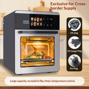 <span class=keywords><strong>Friteuse</strong></span> à air intelligente multifonctionnelle 2-en-1 en acier inoxydable grande capacité pour usage domestique, avec fenêtre de visualisation, pour le commerce extérieur - Product Image 1