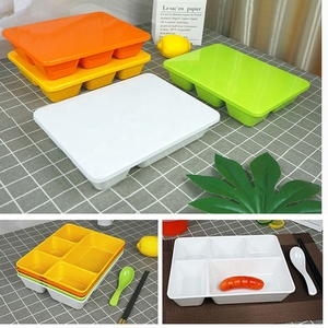 Kişiselleştirilmiş Kırılmaz Hastane Restoran Yemek Takımı Fast Food Servis 5 Bölmeli Kapaklı Melamin Tabak - Product Image 5