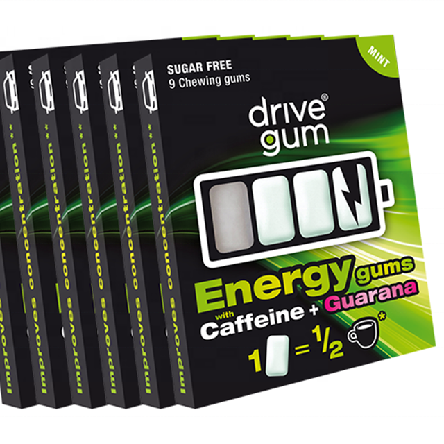 Экстрактивная жевательная резинка с кофеином