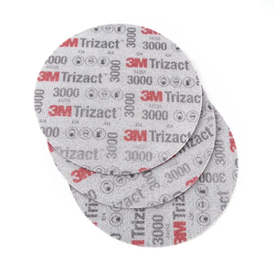 Disque en mousse 3M 02085 Trizact Hookit 6 pouces, éponge abrasive en carbure <span class=keywords><strong>de</strong></span> silicium, disque abrasif 443SA P3000 pour le <span class=keywords><strong>ponçage</strong></span> <span class=keywords><strong>de</strong></span> finition, nouvel emballage - Product Image 2