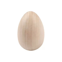 Œuf en bois poli artisanal de haute qualité pour Halloween, idéal pour les projets de peinture créative pour enfants et les décorations de fête