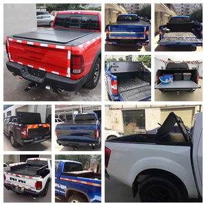 Couverture de benne rigide pliable en trois parties en alliage d'aluminium avec verrouillage manuel pour GMC Sierra/Chevy Silverado 1500 NP300 2018-2024 - Product Image 4