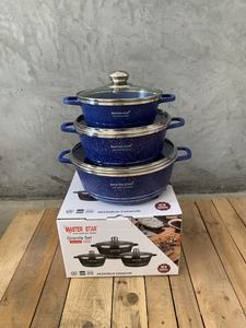 Ensemble de 6 casseroles 20cm 24cm 28cm, qualité allemande, aluminium, compatible induction, batterie de cuisine 6 pièces - Product Image 4