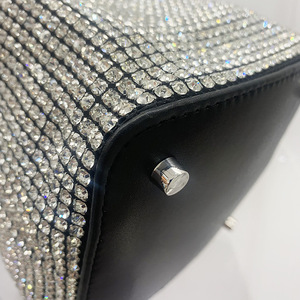 Latest New Arrival Women Rhinestones Bling <b>Small</b> Bucket Bag for Lady Fashion Crystal Evening Bag <b>Purse</b> with Chain Strap Shoulder - Product Image 6