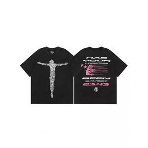 Camiseta con estampado de hip-hop, unisex, informal, holgada, de manga corta, de algodón, para parejas - Product Image 2