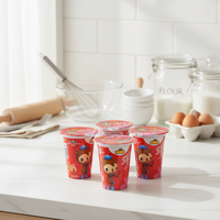 Fabricant de Snacks pour enfants, emballage personnalisé mignon bâton Biscuits trempage Sauce au chocolat Mini tasse de Snacks fraise confiture doigt Biscuits