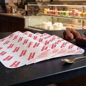Custom Logo Printed Food Grade Greaseproof <b>Wrapping</b> <b>Paper</b> Disposable Oil Proof <b>Paper</b> Liner for Burger Sandwich Bakery - Product Image 2