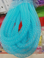 Mehrere Größen Angelköder Glänzende Schnur Blinkender Streamer Synthetisches Geflecht Fliegenbindematerialien Hohles Holographisches Mylar-Geflecht-Rohr