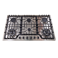 Modèle OEM/ODM de haute qualité, neuf d'usine, avec 6 brûleurs intégrés, équipé d'une cuisinière à gaz en acier inoxydable de 90 centimètres