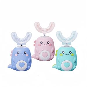 Cepillo de dientes eléctrico para niños en forma de U, cerdas suaves sónicas para bebés, Material de silicona, ajuste de frecuencia multiposición, USB - Product Image 2