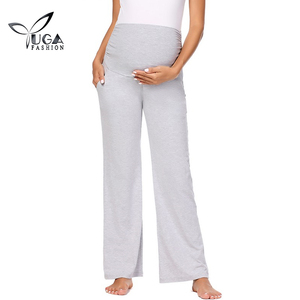 Ropa de maternidad, ropa de mujer, pantalones largos deportivos de punto sólido, pantalones de Yoga suaves elásticos para embarazadas personalizados con bolsillos - Product Image 4