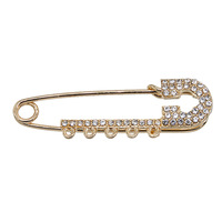Broche de sécurité en alliage simple anti-exposition, style européen et américain, pour corsage et col, badge personnalisé pour vêtements féminins