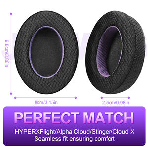 Pour <span class=keywords><strong>HyperX</strong></span> extrêmement inconnu C1oud Hurricane 2 cache-oreilles Kingston Hurricane 3 housse de casque <span class=keywords><strong>Alpha</strong></span> S oreillettes mousse à mémoire - Product Image 4