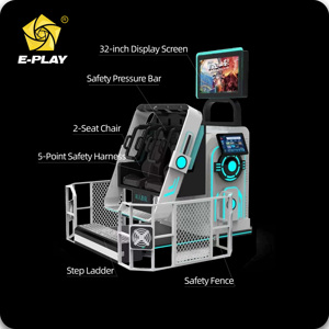 Simulador VR <span class=keywords><strong>de</strong></span> 100 Juegos con Rotación <span class=keywords><strong>de</strong></span> <span class=keywords><strong>360</strong></span>° y Dos Asientos - Cine Dinámico Comercial <span class=keywords><strong>de</strong></span> Metal y Fibra <span class=keywords><strong>de</strong></span> Vidrio para Parques <span class=keywords><strong>de</strong></span> Diversiones Interiores - Product Image 3
