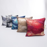 Housse de coussin en coton couleur unie, pour canapé de maison, créatif, abstrait, tendance, vente en gros,