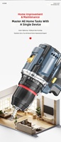 Perceuse-visseuse à percussion sans fil portable 21V à vitesse variable, kit exclusif e-commerce, couple max. 60 N.m, batterie 2.0 Ah, pour bricolage