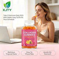 Gummies de Collagène Hydrolysé Types I & III en Gros d'Usine, 90 Gummies Saveur Tropicale, Sans Gluten, Soutien Beauté et Perte de Poids pour Adultes