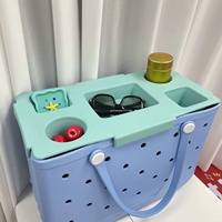 Sac de plage écologique en gros avec plateau organisateur, insert de séparation personnalisé en EVA, compartiment interne étanche pour sac fourre-tout, idéal pour l'extérieur