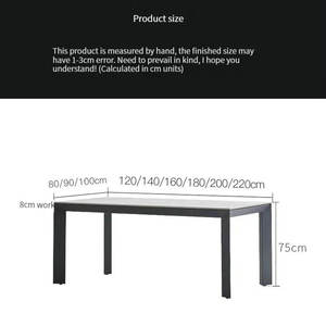 โต๊ะรับประทานอาหารริมสระว่ายน้ำสำหรับบ้านที่ทันสมัยและร้านอาหารกระดานชนวนหินเซรามิกติดกาวบนกระจกนิรภัยพร้อมขาอลูมิเนียม - Product Image 6