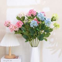Bunga Hydrangea Buatan Tangan dari Sutra Ramah Lingkungan Tahan Lama untuk Dekorasi Dalam Ruangan
