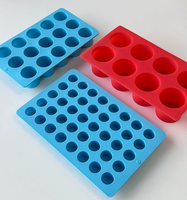 Moule à mousse en silicone de qualité alimentaire, réutilisable, rond, à cavités profondes, pour la fabrication de glaçons, de chocolats faits maison et de desserts